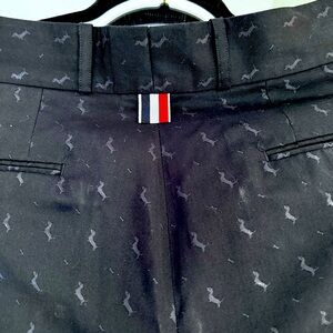 Rare Thom Browne Daschund  cuffed trousers with suspender buttons Size 6